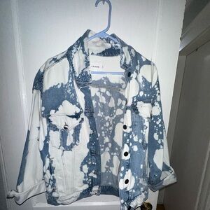 Bleached denim jacket
